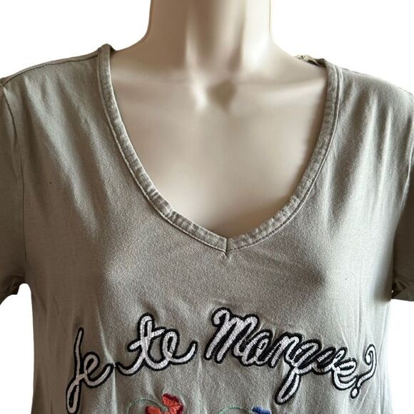 Miss Me ~Je Te Manque? (You miss me?) ~ round neck Tshirt dress ~ size Medium - Picture 3 of 11
